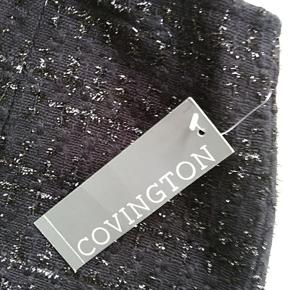 NEW Covington Lined Sparkly Skirt 10 Black - Picture 2 of 12